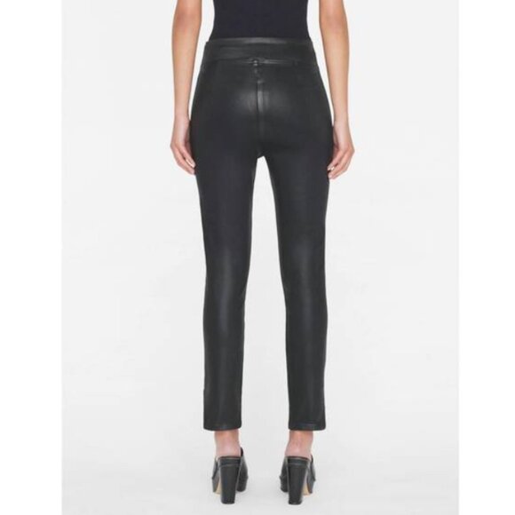New Frame The Jet Set Skinny Crop Slit Jeans in Noir Coated size 2(30-34) - Picture 3 of 16